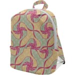 Abstract Pattern Design Scrapbooking Zip Up Backpack