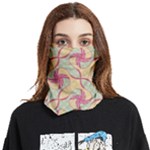 Abstract Pattern Design Scrapbooking Face Covering Bandana (Two Sides)