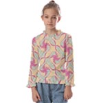 Abstract Pattern Design Scrapbooking Kids  Frill Detail T-Shirt