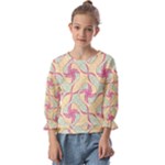 Abstract Pattern Design Scrapbooking Kids  Cuff Sleeve Top