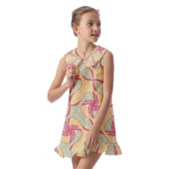 Kids  Pilgrim Collar Ruffle Hem Dress 