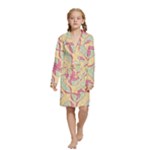 Abstract Pattern Design Scrapbooking Kids  Long Sleeve Velvet Lounge Robe