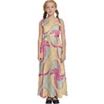 Abstract Pattern Design Scrapbooking Kids  Satin Sleeveless Maxi Dress