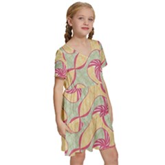 Kids  Short Sleeve Tiered Mini Dress 