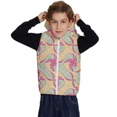 Abstract Pattern Design Scrapbooking Kids  Stylish Hooded Puffer Vest from ArtsNow.com