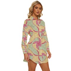 Womens Long Sleeve Shirt Dress 