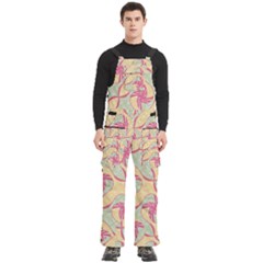 Abstract Pattern Design Scrapbooking Men s Side Zip Front Pouch Ski And Snowboard Bib Pants	 from ArtsNow.com