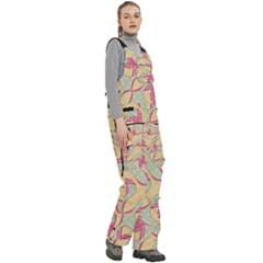 Women s Side Zip Front Pouch Ski And Snowboard Bib Pants	 