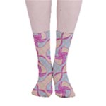 Abstract Pattern Design Scrapbooking Smooth Crew Length Tube Socks