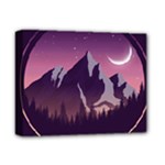 Mountain Night Crescent Moon Deluxe Canvas 14  x 11  (Stretched)