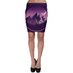 Mountain Night Crescent Moon Bodycon Skirt