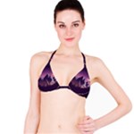 Mountain Night Crescent Moon Classic Bikini Top