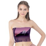 Mountain Night Crescent Moon Tube Top