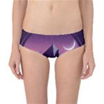 Mountain Night Crescent Moon Classic Bikini Bottoms