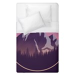 Mountain Night Crescent Moon Duvet Cover (Single Size)