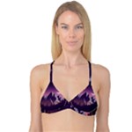 Mountain Night Crescent Moon Reversible Tri Bikini Top