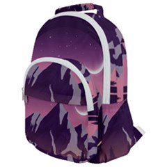 Rounded Multi Pocket Backpack 