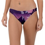 Mountain Night Crescent Moon Band Bikini Bottoms