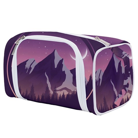 Mountain Night Crescent Moon Toiletries Pouch from ArtsNow.com