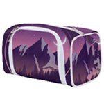 Mountain Night Crescent Moon Toiletries Pouch