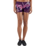 Mountain Night Crescent Moon Yoga Shorts