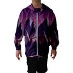 Mountain Night Crescent Moon Kids  Hooded Windbreaker