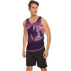 Men s Wide Collar Tank Top 