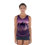 Mountain Night Crescent Moon Sport Tank Top 