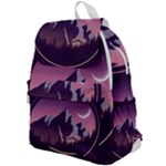 Mountain Night Crescent Moon Top Flap Backpack