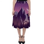 Mountain Night Crescent Moon Classic Midi Skirt