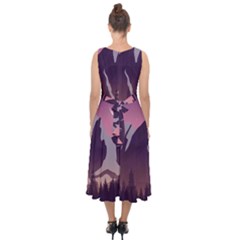 Midi Tie-Back Chiffon Dress 