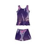 Mountain Night Crescent Moon Kids  Boyleg Swimsuit