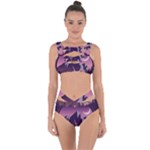 Mountain Night Crescent Moon Bandaged Up Bikini Set 