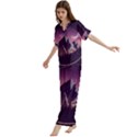 Short Sleeve Long Pants Satin Pajamas Set 