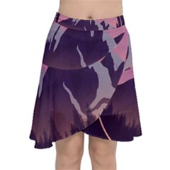 Chiffon Wrap Front Skirt 