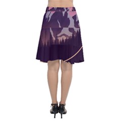 Chiffon Wrap Front Skirt 