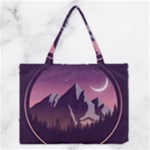 Mountain Night Crescent Moon Medium Tote Bag