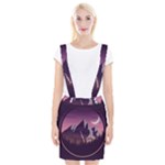 Mountain Night Crescent Moon Braces Suspender Skirt