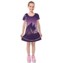 Kids  Short Sleeve Velvet Dress 