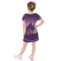 Kids  Short Sleeve Velvet Dress 