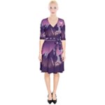 Mountain Night Crescent Moon Wrap Up Cocktail Dress