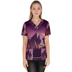 Women s V-Neck Scrub Top 