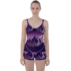 Tie Front Two Piece Tankini 