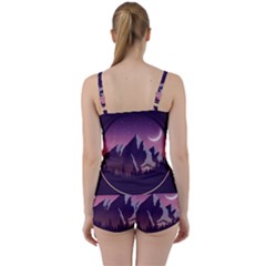 Tie Front Two Piece Tankini 