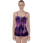 Mountain Night Crescent Moon Babydoll Tankini Set