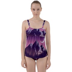 Twist Front Tankini Set 