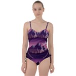 Mountain Night Crescent Moon Sweetheart Tankini Set