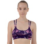 Mountain Night Crescent Moon Line Them Up Sports Bra