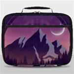 Mountain Night Crescent Moon Full Print Lunch Bag