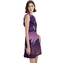 Cocktail Party Halter Sleeveless Dress With Pockets 